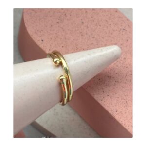 Minimalistyczny zestaw złotych pierścionków HARMONY RINGS