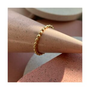 Minimalistyczna złota obrączka DROP