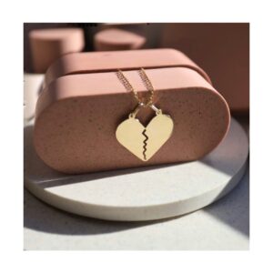 Złota zawieszka serce DOUBLE HEART