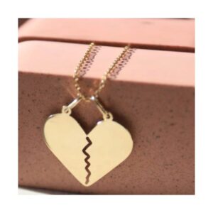 Złota zawieszka serce DOUBLE HEART